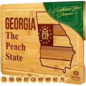 Wholesale - 15"x10" GEORGIA BAMBOO CUTTING BOARD, UPC: 850009397355